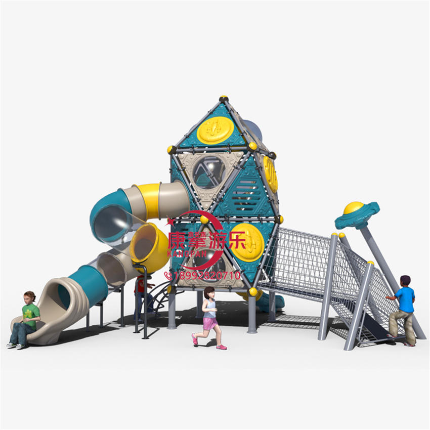 树屋造型塑料滑梯