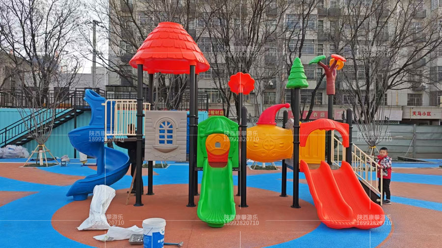 西安蓝田停车场儿童游乐设施滑梯项目